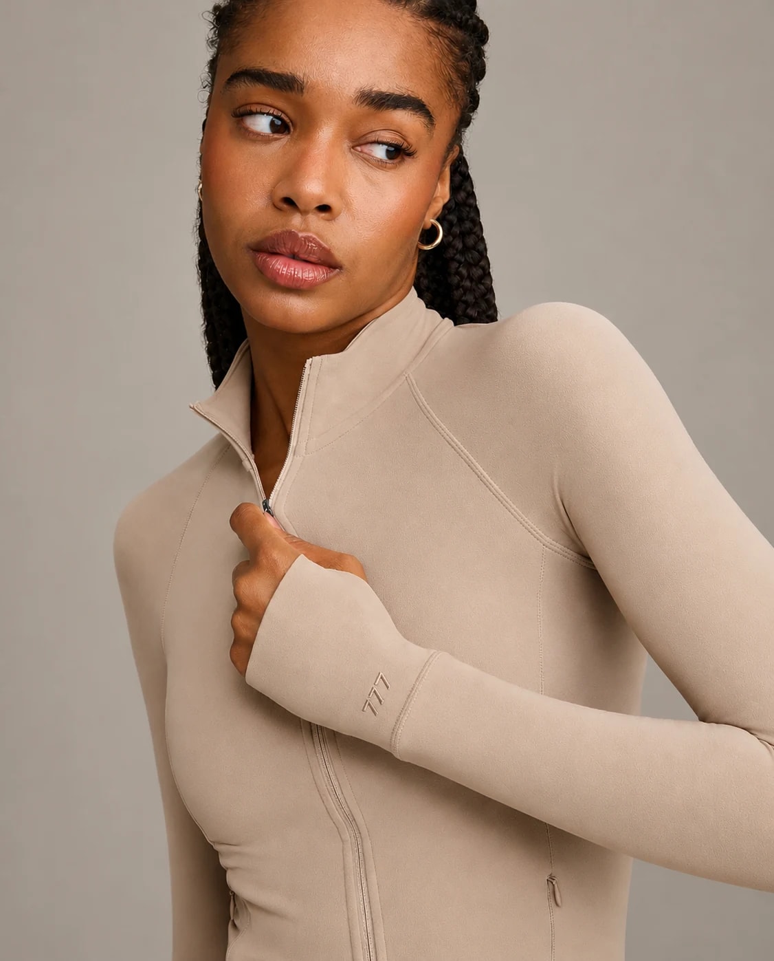 777 FORM ESSENTIAL JACKET Oatmeal, vista posterior